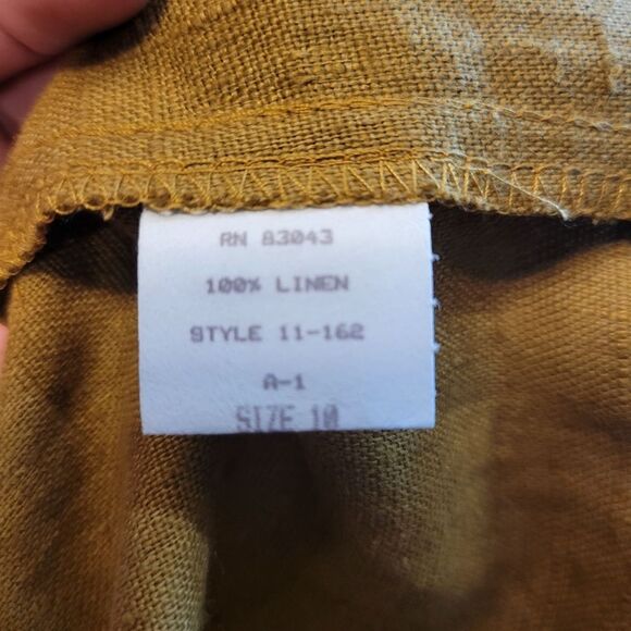 Tobria Vintage Linen Boho Eathy Tank Top Sleeveless Blouse Women's Size 10 - Picture 7 of 10